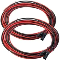 Revolt 2er-Set Solarmodul-Verbindungskabel, 4 mm2 Leitungsquerschnitt, 10 m