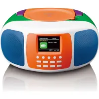 Lenco SCD-861KIDS – Tragbares DAB+/FM-Radio mit Bluetooth, CD-Player und großem LCD-Farbdisplay – Fröhliche Farben für Kinder