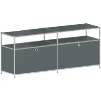 Viasit Sideboard »System 4« - je 2 offene / geschlossene Fächer grau, 152.9x61.9x40.4 cm