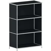 Viasit Aktenregal »System 4« breit 3 OH schwarz, 77.9x118.1x40.4 cm