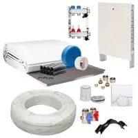 Thermova 40 m2 Set Tackersystem Rollbahn 20 mm WLG 045 16x2 PE-RT Rohr Raster 15 cm 3 Heizkreise Regler 230 V + Zubehör