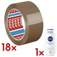 TESA 18x Packband »4195« inkl. Duschgel »Creme Soft« braun