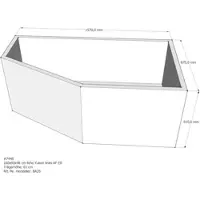 LDG förlag Badewannenträger passend für Riho Yukon links 160 × 90 × 48 cm