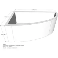 LDG förlag Badewannenträger passend für Galatea S 222 rechts 157 × 103 × 43 cm