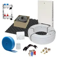Thermova 60 m2 Set Noppensystem 30 mm WLG 040 16x2 Alu-Verbundrohr Raster 10 cm 6 Heizkreise Regler 230 V + Zubehör