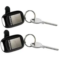 Pearl 2er-Set Mini-Solar-LED-Taschenlampe mit Dynamo & Schlüsselring, 8 lm