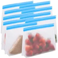 Rosenstein & Söhne 10er-Set Wiederverwendbare Lebensmittel-Beutel, stehender Boden, 2,4 l