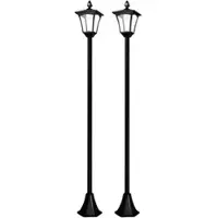 ROYAL GARDINEER 2er-Set Solar-LED-Laternen, 2 Meter hoch, PIR- & Licht-Sensor, 200 lm