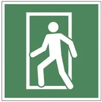 LimarLite Rettungszeichen »Ausgangstür für Nebenfluchtwege, die nicht über Hauptfluchtwege, 15x15 cm
