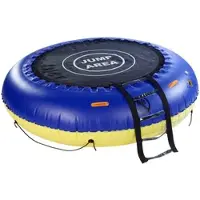 INFACTORY 4in1-Trampolin für Wasser und Garten, Ø 193 cm