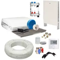 Thermova 100 m2 Set Tackersystem Rollbahn 30 mm WLG 045 16x2 PE-RT Rohr Raster 15 cm 8 Heizkreise LCD Regler 230 V + Zubehör