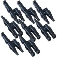 Revolt 8er-Set Y-Stecker-Adapter für Solarkabel mit MC4-komp. Anschluss, IP67