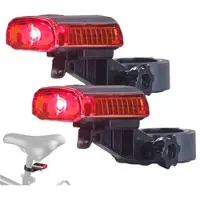 Pearl 2er-Set LED-Fahrrad-Rücklichter, Akku, USB-Ladekabel, StVZO-zug., IPX4