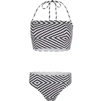 O'Neill Surfers Not Street Children Longline Jen Love Bandeau Bikini Set black & white snsc (39061) 42