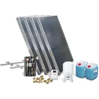 SUNEX Solar-Paket Brauchwasser 4x AMP 2.0 Flachkollektor 8,04 qm Schrägdachmontage