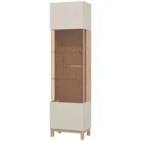 Home affaire Vitrine Esperia , beige , Maße (cm): B: 51,5 H: 191,5 T: 35.0