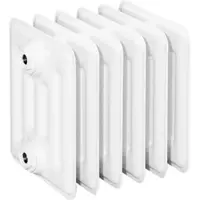 ASW Stahlradiator pulverbeschichtet 22 Glieder Nabenabstand 200 mm „HG-TEC“ 110 × 30 × 25 cm in Weiß (RAL 9010)