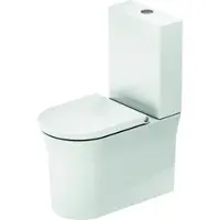 Duravit White Tulip Stand-WC für Kombination, rimless, Abgang: waagerecht, 650 mm, 9, 219702000, Farbe: Weiß mit HygieneGlaze