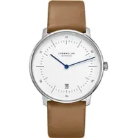 Sternglas - NAOS - weiß - silber - premium braun / 38MM
