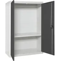 Proregal Stahlschrank AMEGO | HxBxT 90x80x40cm | 1x Fachboden | Anthrazit-Weiß