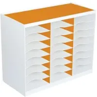 PaperFlow Sortierstation »24 Fächer« A4 orange