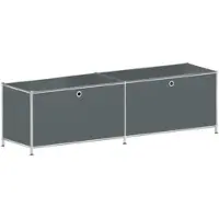Viasit Sideboard »System 4« - 2 geschlossene Fächer (quer) grau, 152.9x40.4 cm