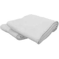 BETTWARENSHOP Piqué Baumwolldecke Tagesdecke 220x240 cm | stein