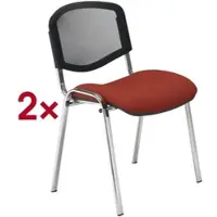 Nowy Styl 2er-Set Stapelstühle »Iso Ergo Mesh« rot, 47.5x47 cm