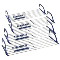 Pearl 4er-Set Premium-Teleskop-Wäschetrockner für Heizkörper, 4 m ausziehbar