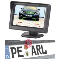 Lescars Farb-Rückfahrkamera und Einparkhilfe mit 10,9-cm-TFT-Rückfahrmonitor