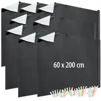 INFACTORY 8er-Set Tafelfolien, selbstklebend & abwischbar,60 x 200cm, mit Kreide