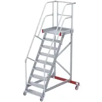 Euroline 513 Wartungsbühne 60° 1000mm Stufenbreite 9 Stufen Alu gerieft