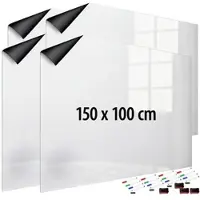 INFACTORY 4er-Set Magn. Whiteboard-Folie, selbstklebend, 4 Marker, 150 x 100 cm