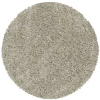 Carpetsale24 Shaggy Hochflor Teppich, 200 cm Rund, Natur, weich, flauschig, modern, einfarbig, Perfekt als zentrales Wohnaccessoire, für Wohnzimmer