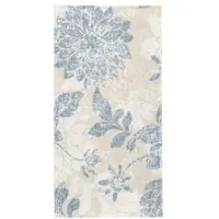Papstar 250 Servietten "ROYAL Collection" 1/8-Falz 40 cm x 40 cm arktikblau "Flowers" (37378, 5x50 Stück)