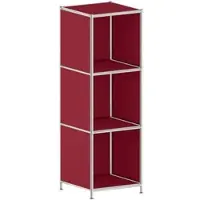 Viasit Aktenregal »System 4« schmal 3 OH rot, 40.4x118.1x40.4 cm
