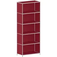 Viasit Aktenregal »System 4« breit 5 OH rot, 77.9x193.1x40.4 cm