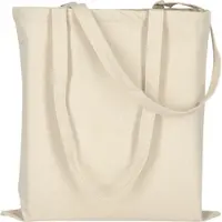 TEXXILLA stabile Canvas Baumwolltasche CLASSIC | mit zwei langen Henkeln | 38x42cm | Jutebeutel | Einkaufstasche | unbedruckt, natur, 100 Stück