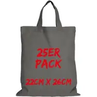 TEXXILLA Apothekertasche Mehrpack mit zwei kurzen Henkeln, Stahlgrau, stahlgrau