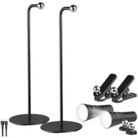 Lunartec 2er-Set 4in1-Akku-Tisch-, Wand-, Klemm- & Taschenlampe, 3 Modi,schwarz