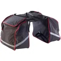 Xcase Doppel-Gepäckträgertasche, wasserabweisend, mit Reflektions-Streifen