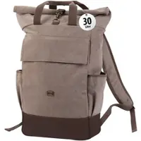 Xcase Kompakter Rolltop-Canvas-Rucksack, Laptopfach, Reißverschluss, 30 l