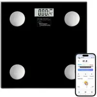 Newgen medicals 17in1-Körperanalysewaage aus Glas, BT, App für iOS & Android, 180 kg