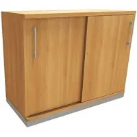 Fm Büromöbel Schiebetürenschrank »Oldenburg« 2 OH 100 cm braun, 100x78.1x44.2 cm