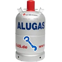 Alugas 11 kg Propangas Camping -Flasche leer inkl. Gasflaschen-/Gasregler-Schlüs...