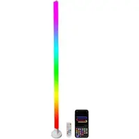 Luminea Home Control Smarte WLAN-Standleuchte mit RGB-IC-LEDs, App, 10 W, 150 cm