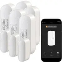 Luminea Home Control 5er-Set WLAN-Tür- & Fensteralarm mit App, für Alexa & Google Assistant