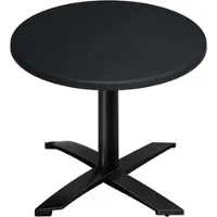 GGM Möbel WTG | Bistro Außen Tisch | Ø:H 70 x 75,5 cm | Schwarz / Schwarz | Rund