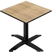 GGM Möbel CPTG | Bistro Tisch | B:T:H 70 x 70 x 76 cm | Eiche / Aluminium Schwarz | Klappbar/ Zusatzgewicht