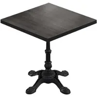 GGM Möbel BPR | Bistro Tisch | 70 x 70 x 74,5 cm | Quadratisch | Schwarzer Rand | Wenge / Schwarz